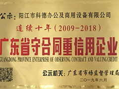 廣東守合同重信用企業